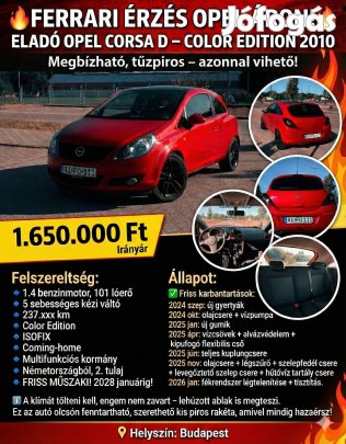 Opel Corsa D 2010 eladó!