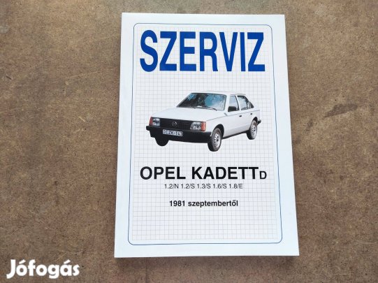 Opel Kadett D javítási karbantartási könyv. Szerviz