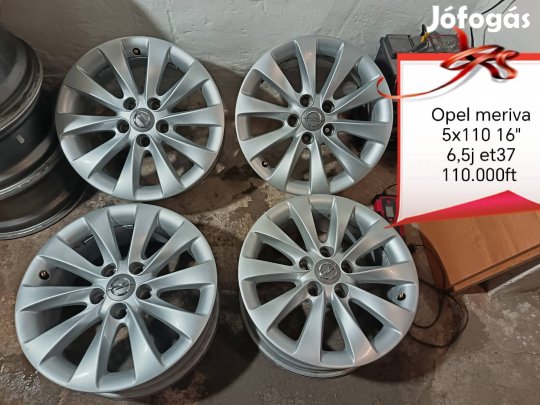 Opel meriva, zafira 5x110 16 col alufelni szett 