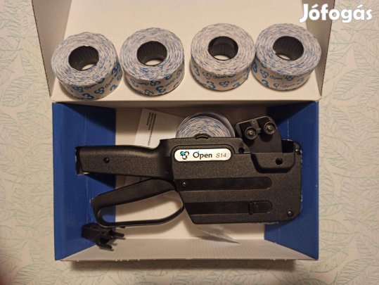 Open S14 két soros árazógép + 5 árazógép szalag