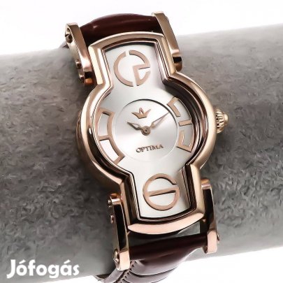 Optima Swiss Made női óra rózsaarany design, új