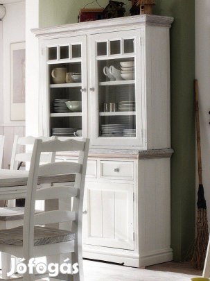 Opus T12 Tálalószekrény koptatott fehér 129cm