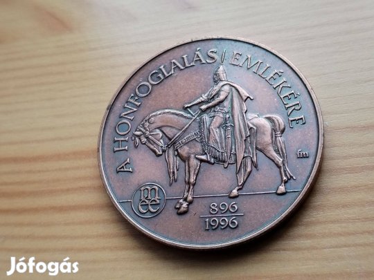 Ópusztaszer 1996 bronz érem MÉE. Honfoglalás Napja