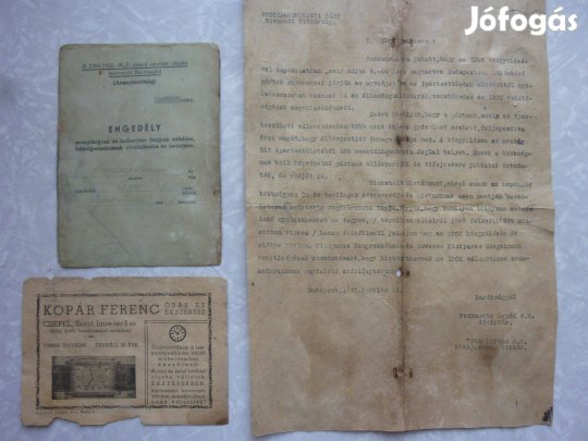 Órás-ékszerész mester papírjai eladók