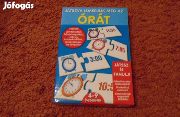 Óratanulós társasjáték puzzle formában - komplett, újszerű