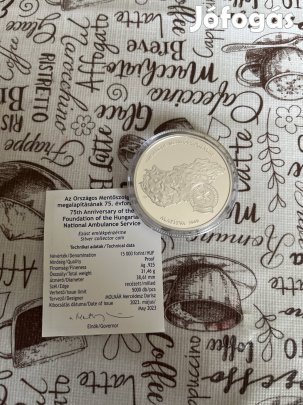 Orazagos mentőszolgálat 75 év ezüst érme