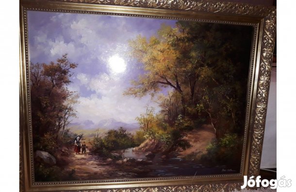 Orbán Csilla festmény: Rőzsehordók