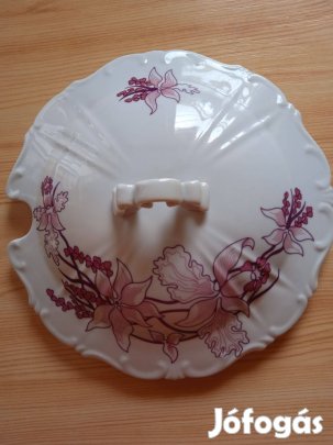 Orchideás Zsolnay Levesestál Fedő /Pótlásnak/ Gyűjtőknek!