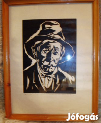 Öreg székely; linóleum metszet, Eredeti kézi levonat