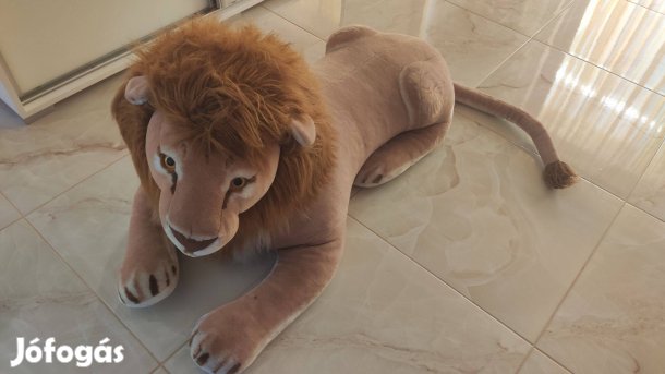 Óriás XXL élethű plüss oroszlán (130 cm) Jó állapotban