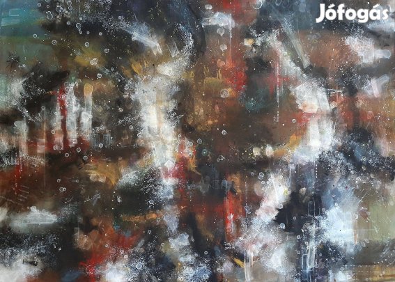 Óriás absztrakt festmény vásznon