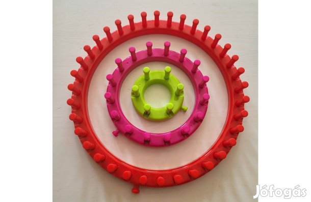 Óriás kötőkészlet szövőkerettel, kampóval, kötőtűvel