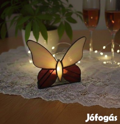 Óriás pillangó tiffany mécsestartó