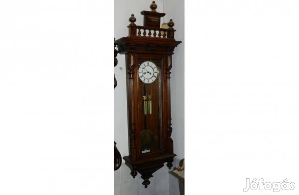 Óriási Ónémet Gustav Becker 2 Súlyos Falióra Különlegesség Garanciával