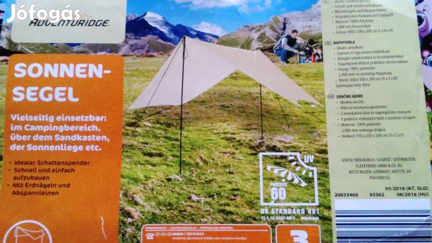 Óriási strandsátor, pavilon 430x350cm, XXL 2000mm vízállóság, UV60