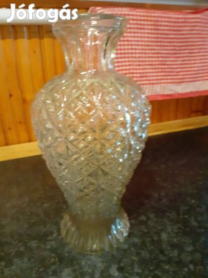 Óriási üveg váza lehet padló váza is 35cm