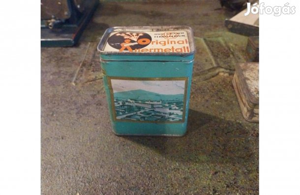 Original Auermetall fémdoboz, régi tárolódoboz, gyüjtőknek vagy dekorá