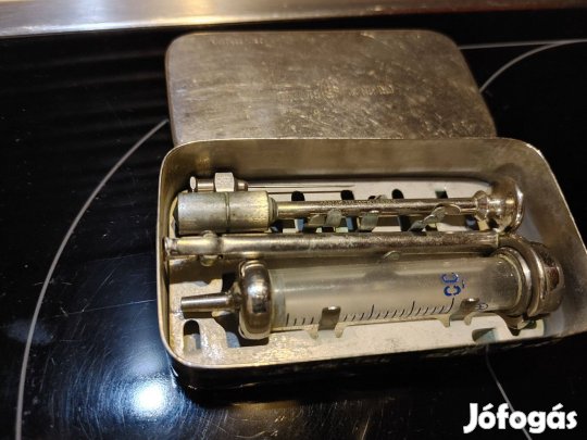 Original Record régi fecskendő készlet-antik