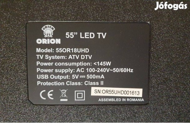 Orion 55OR18UHD Smart UHD LED tv panelek alkatrésznek CV3686H-A50