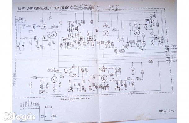 Orion UHF-VHF kombinált tuner eredeti kapcsolási rajz