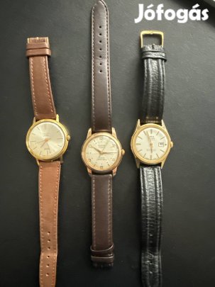 Oris Allaine Poljot aranyozott arany  órák egyben eladók