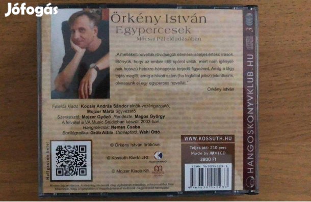 Örkény István - Egypercesek (3CD) hangoskönyv - Mácsai Pál előadásában