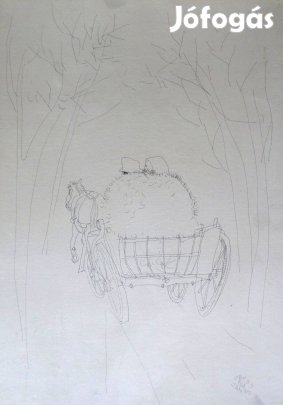 Orosz János: Hazafelé (tusrajz)