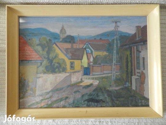 Orosz László "Monori részlet" olajfestmény