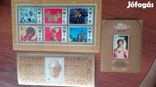 Orosz blokbélyeg 3 db régi db-ok