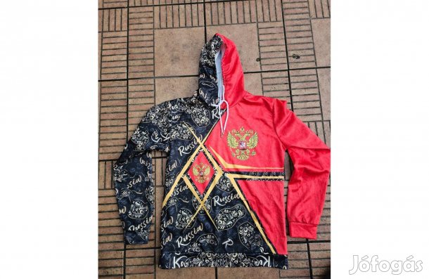 Orosz kapucnis pulóver M