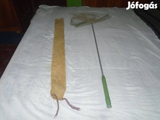 Orosz merítőháló vászonzsákjában