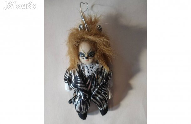 Oroszlán formájú velencei bohóc plüss, 15 cm