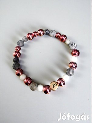 Oroszlán horoszkópos jáspis ásvány karkötő