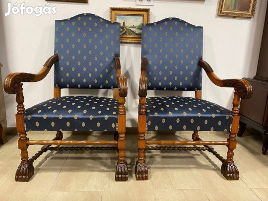 Oroszlánkörmös trónszék 2 db