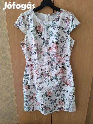 Orsay fehér virágmintás kis ujjas pamut nyári ruha L-es