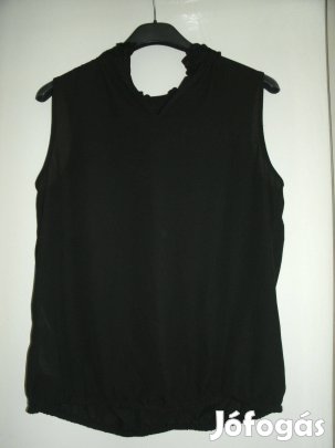 Orsay fekete 36-os ujjatlan blúz. Gallérjánál ujja végénél csipke