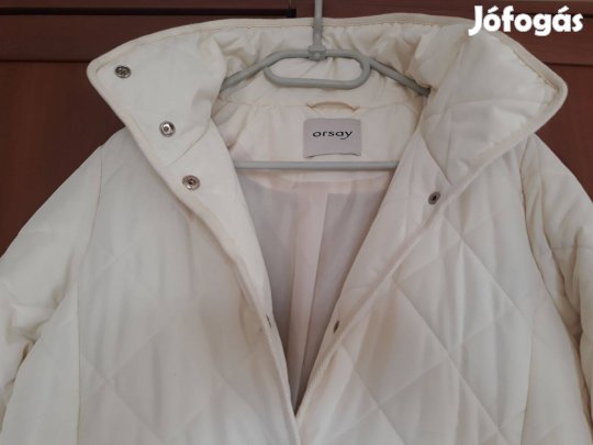 Orsay női fehér steppelt kabát (40-es)
