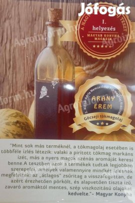 Őrségi Hidegen és hagyományos eljárással sajtolt magolajok, Tökmagolaj