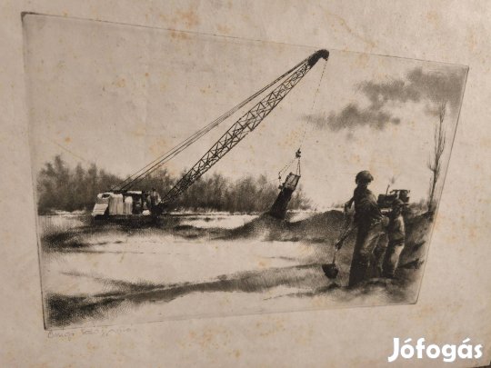 Őrségi talajjavítás , rézkarc