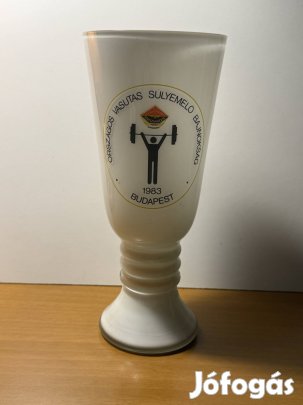 Országos Vasutas Súlyemelő Bajnokság emlék kupa/váza 1983