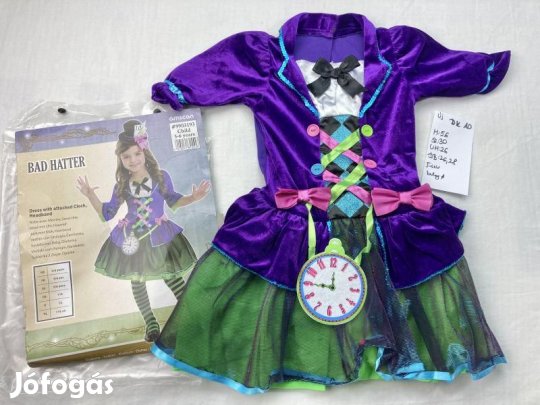 Őrült kalapos jelmez, lány, új DK10