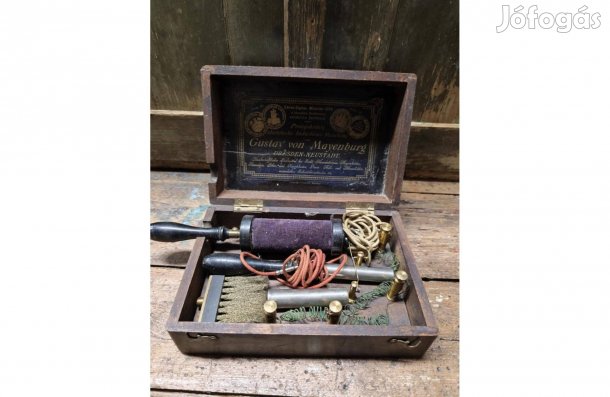 Orvosi eszköz a 19. század végéről, elektromos stimulációs eszköz,