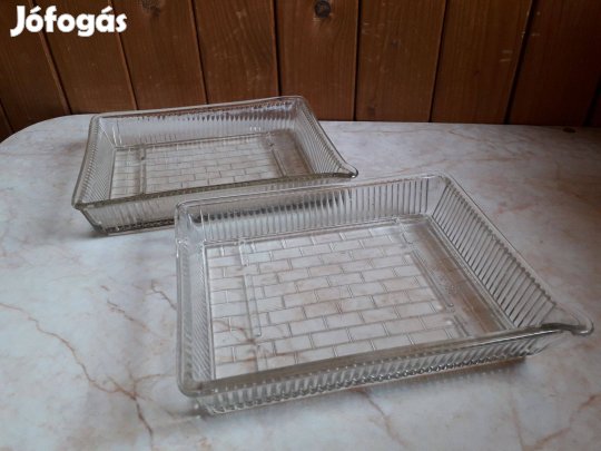 Orvosi üvegtálca / üveg műszertálca 2 db