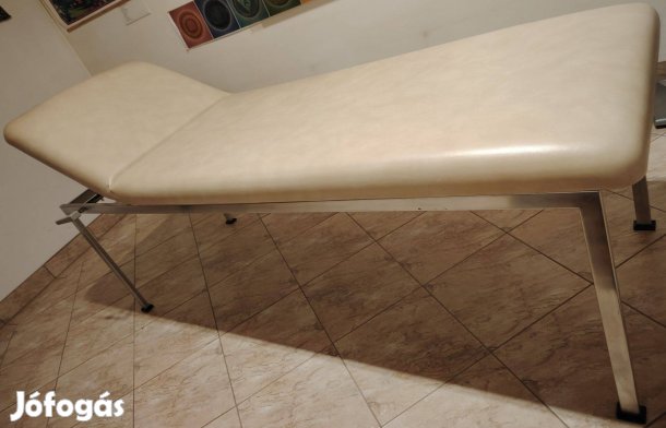Orvosi vizsgáló, masszázs ágy. Stabil, erős kivitel. Marhabőr bevonatú