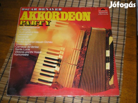 Oscar Denayer Akkordeon Party bakelit lemez LP