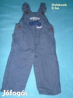 Oshkosh kékesszürke kantáros nadrág 6-9 hó (méret 74)