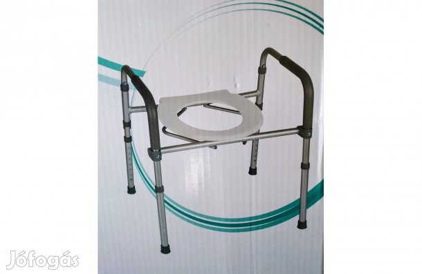 Összecsukható Állítható magasságú WC-szék fogantyúval - Akár 130kg-ot