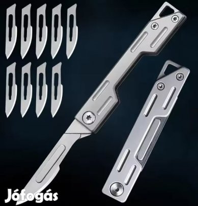 Összecsukható Orvosi Szike 10db Pengével (6175)