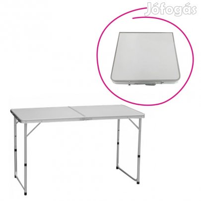Összecsukható kempingasztal, 120 cm, alumínium/MDF, KEPI TYP 1