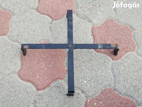 Összecsukható kereszt vas gumi lábakkal, kisméretű napernyő állványa